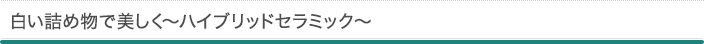 白い詰め物で美しく～ハイブリッドセラミック～